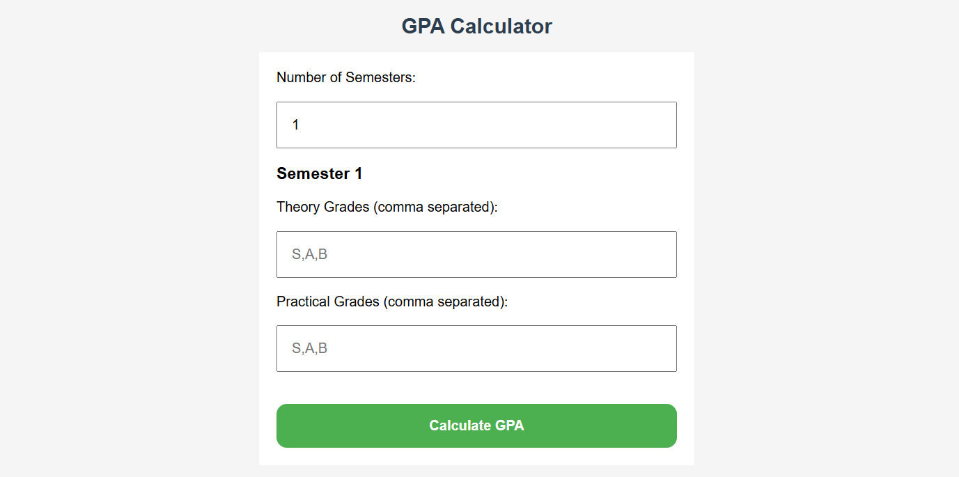GPA Calculator 1