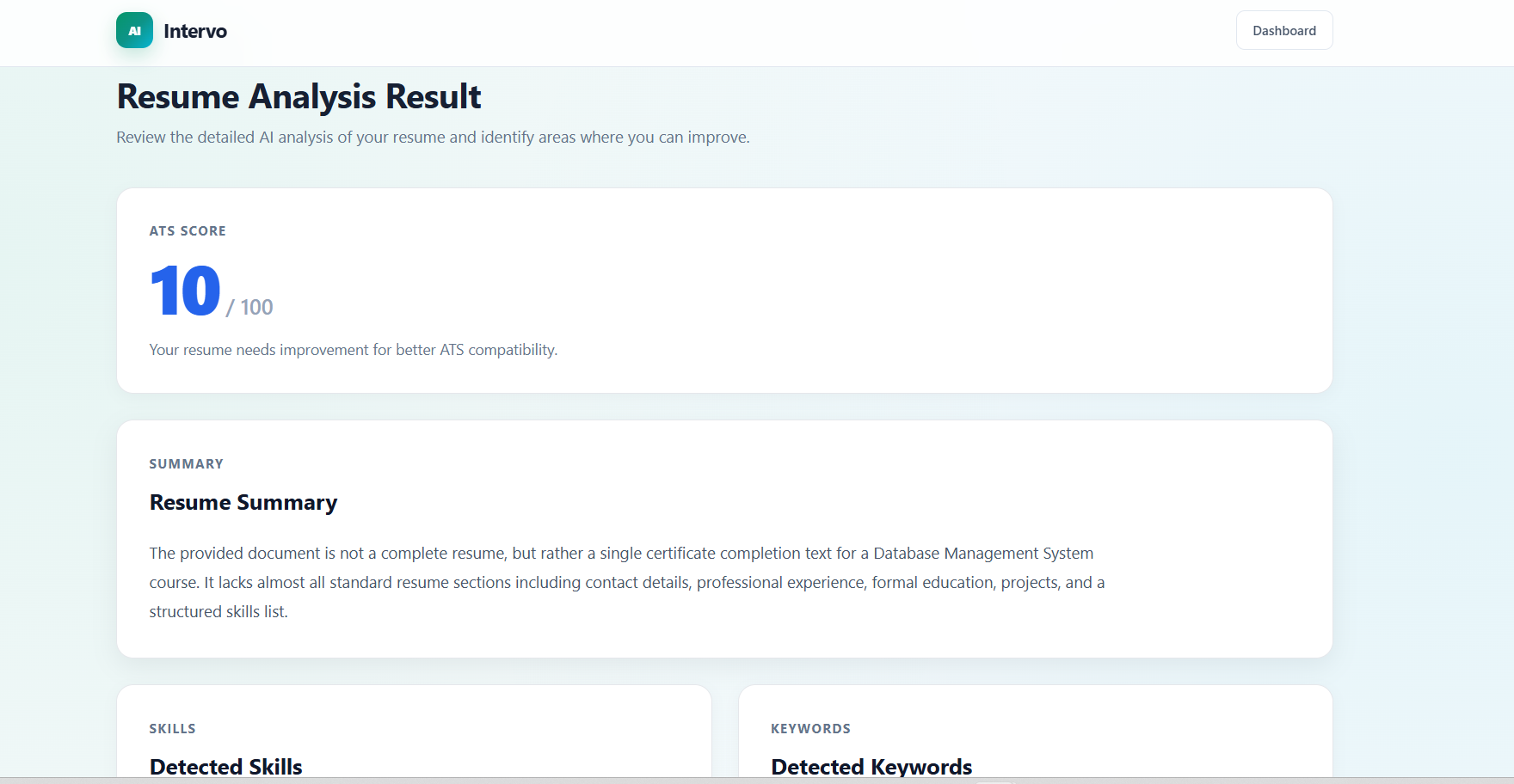 Intervo Interview Report
